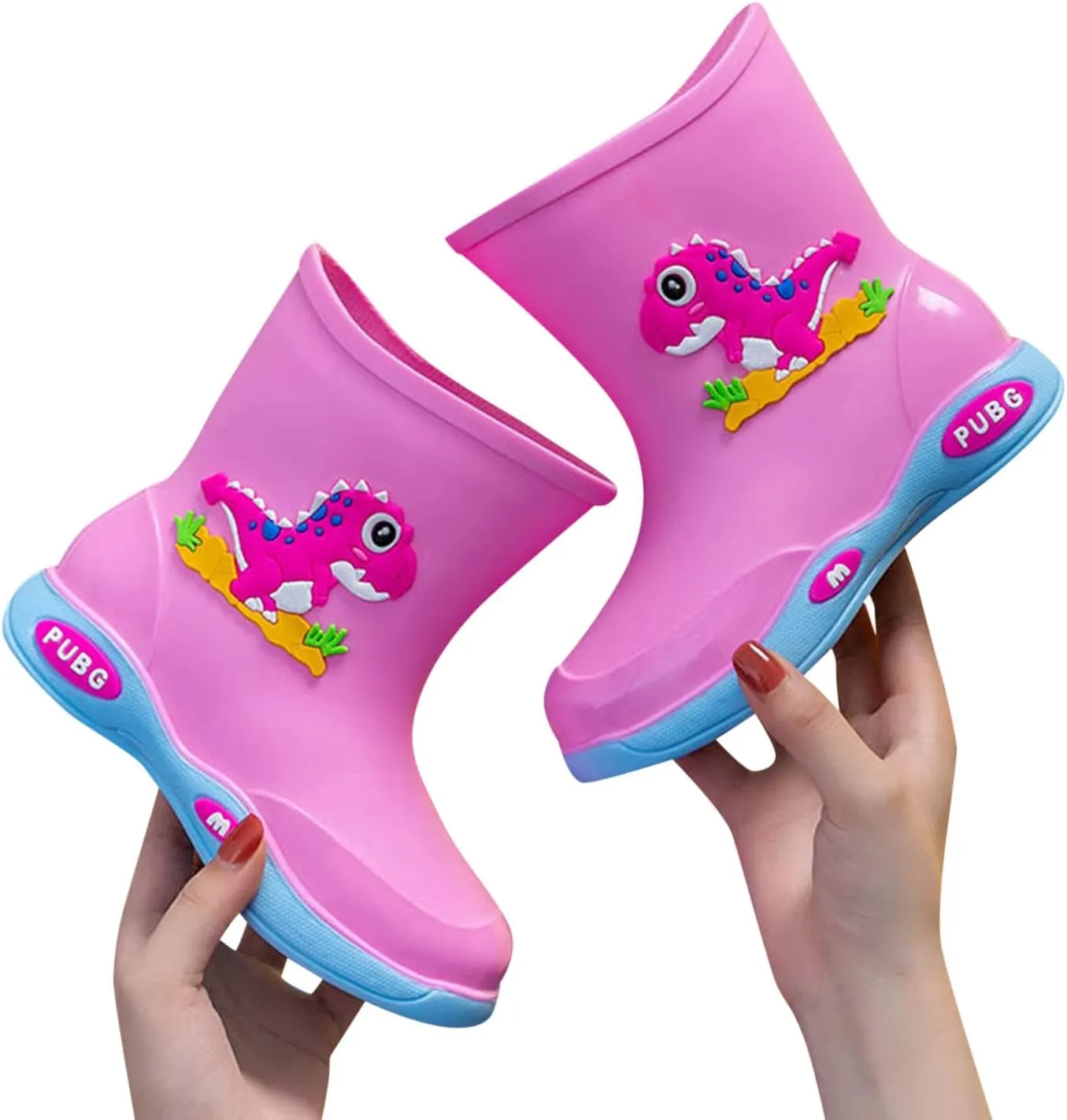 Rain Boots Girls Boys Kids Cartoon Baby Rubber Boots Toddler Waterproof Garden Shoes for Outdoor Play Work