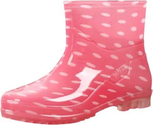 Rain Boots Women Women's Mid Calf Rain Boots Printed Waterproof Rubber Boots Short Garden Shoes Cute Ankle Booties