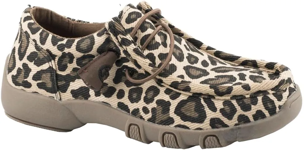 ROPER Kids Girls Chillin Leopard Moccasins Casual Shoes - Brown
