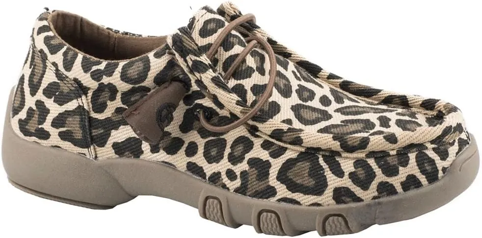 ROPER Kids Girls Chillin Leopard Moccasins Casual Shoes - Brown