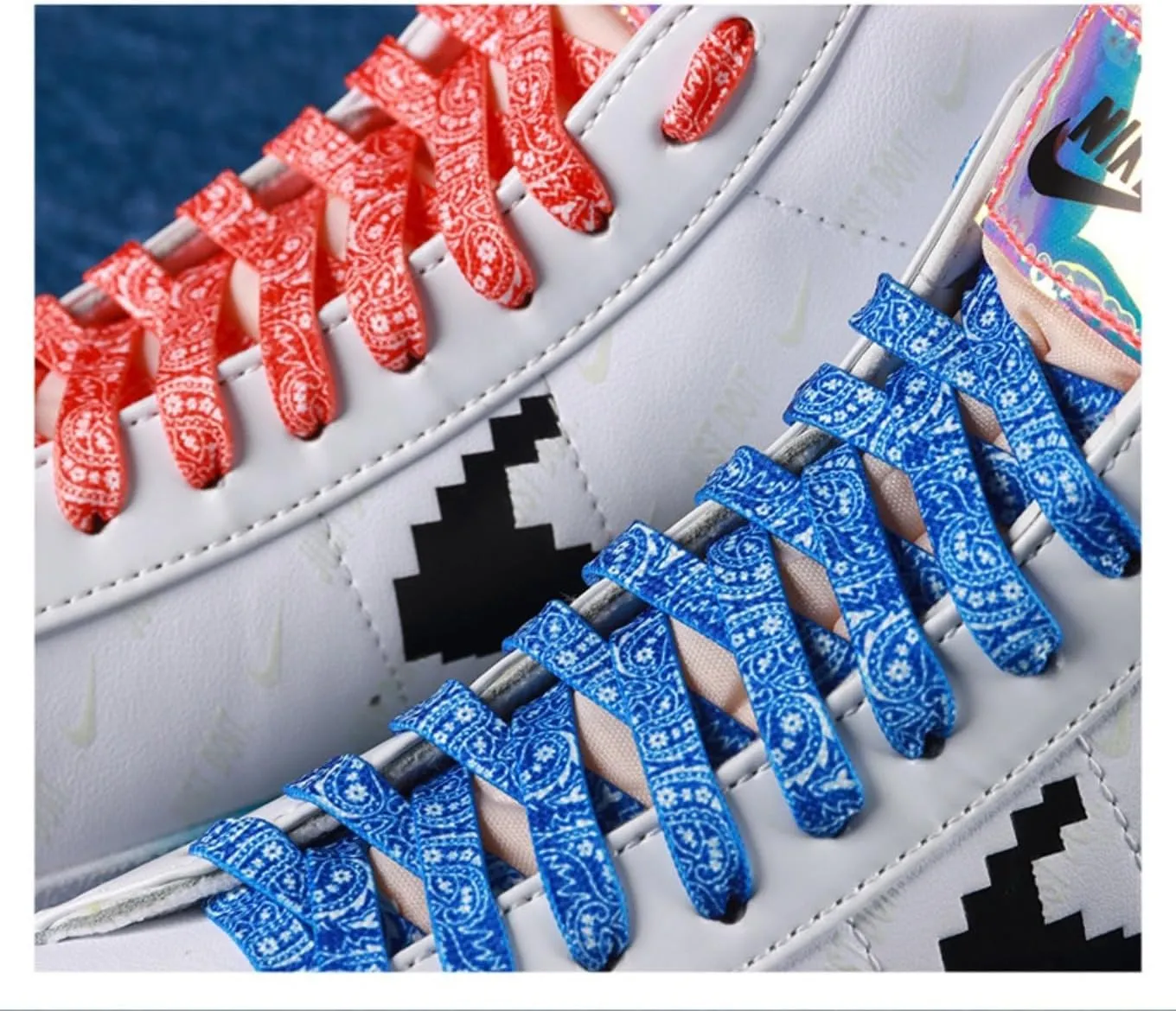 Running Shoe Lace, 47" Flat Paisley Shoelaces, Colourful Shoelaces for Sneakers Athletic sport/Running
