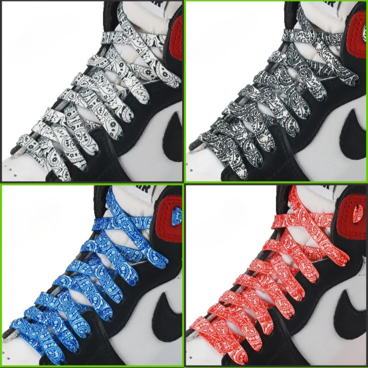 Running Shoe Lace, 47" Flat Paisley Shoelaces, Colourful Shoelaces for Sneakers Athletic sport/Running