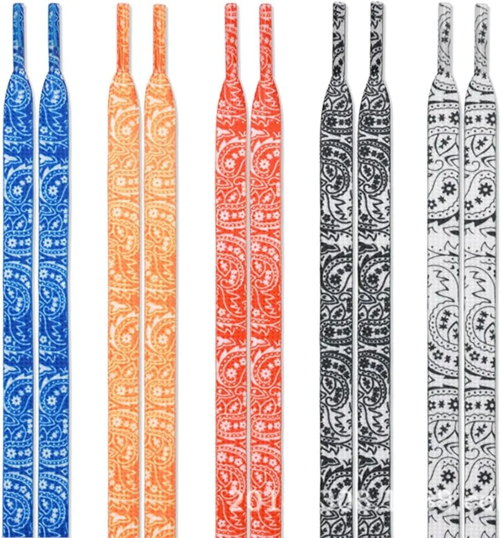 Running Shoe Lace, 47" Flat Paisley Shoelaces, Colourful Shoelaces for Sneakers Athletic sport/Running