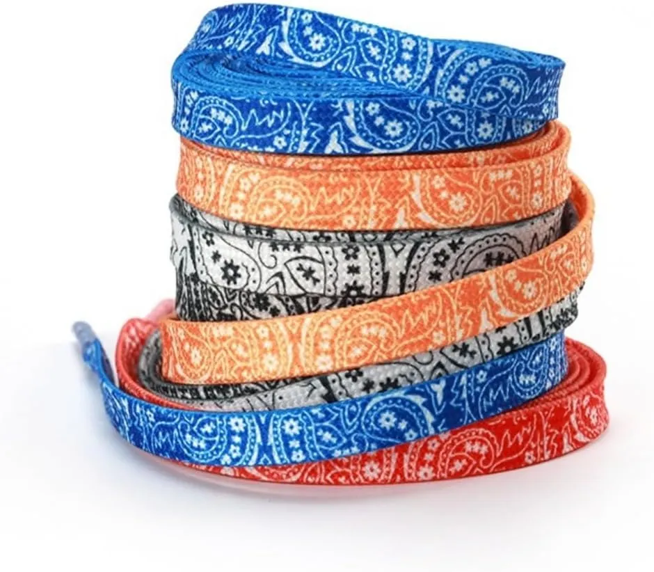 Running Shoe Lace, 47" Flat Paisley Shoelaces, Colourful Shoelaces for Sneakers Athletic sport/Running