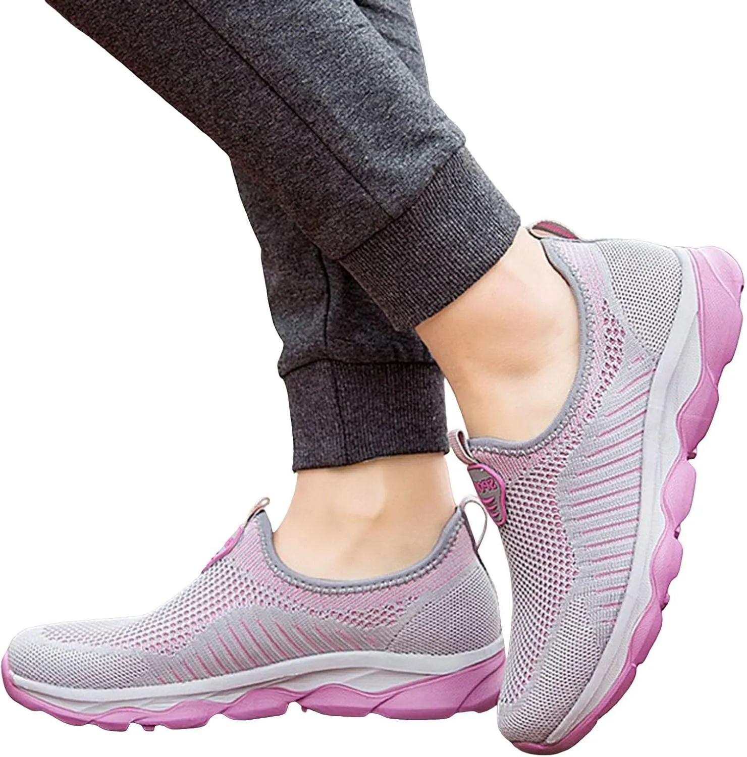 Running Sneakers for Women Slip On Athletic Walking Shoes for Women Non Slip Comfortable Breathable Sports Shoes