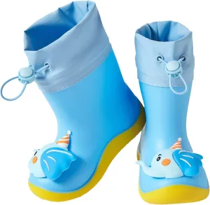 sfdgfhyf Kids Rain Boots Toddler Rain Shoes Children aterproof Boots for Boys and Girl Elephant Rain Shoes with Warm