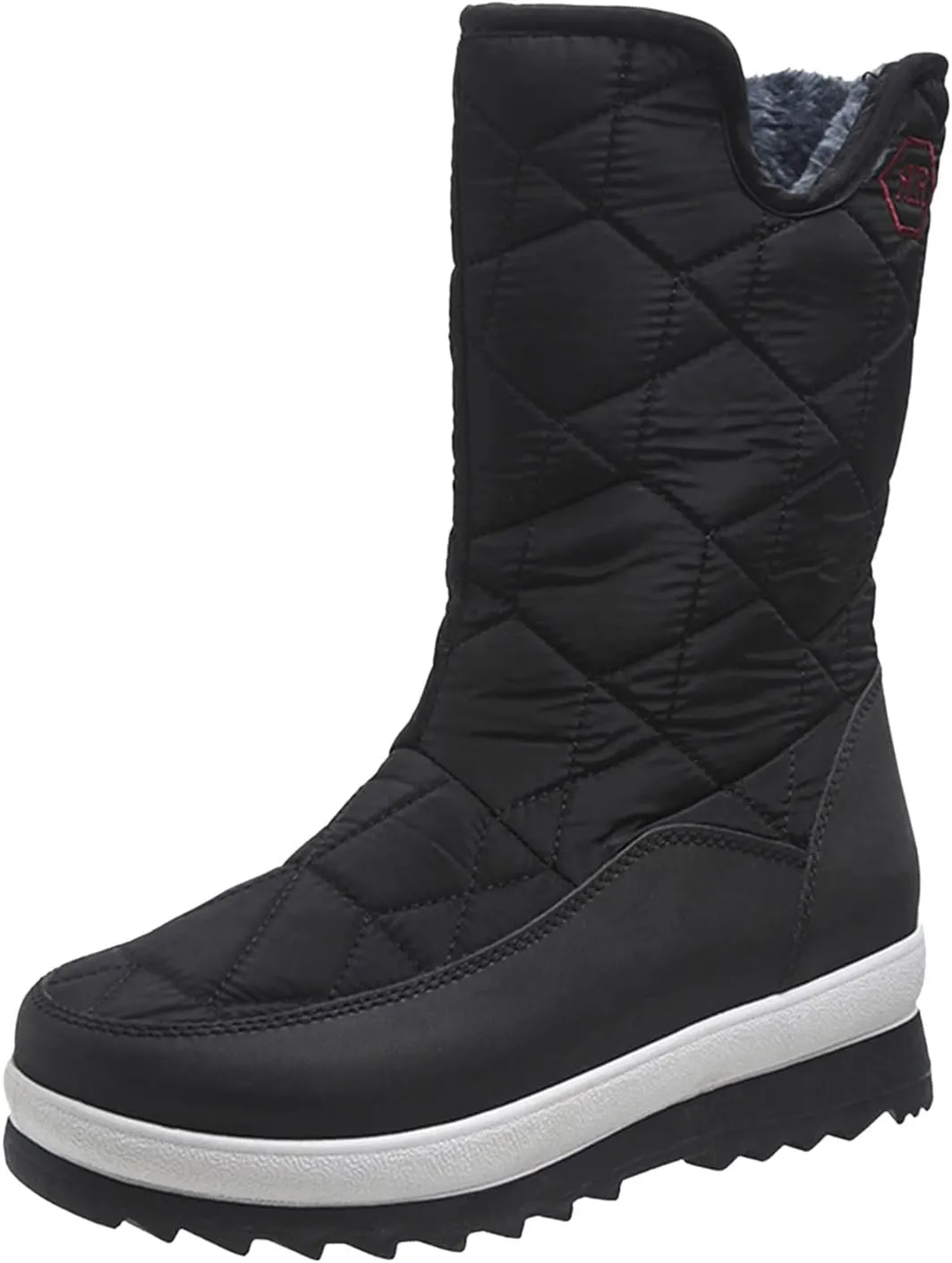 Snow Boot for Women Women's Mid Calf Snow Boots Waterproof Womens Size 12 Wide Snow Boots Chunky Heel Winter Boots for Women Womens Tall Winter Boots