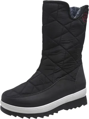 Snow Boot for Women Women's Mid Calf Snow Boots Waterproof Womens Size 12 Wide Snow Boots Chunky Heel Winter Boots for Women Womens Tall Winter Boots