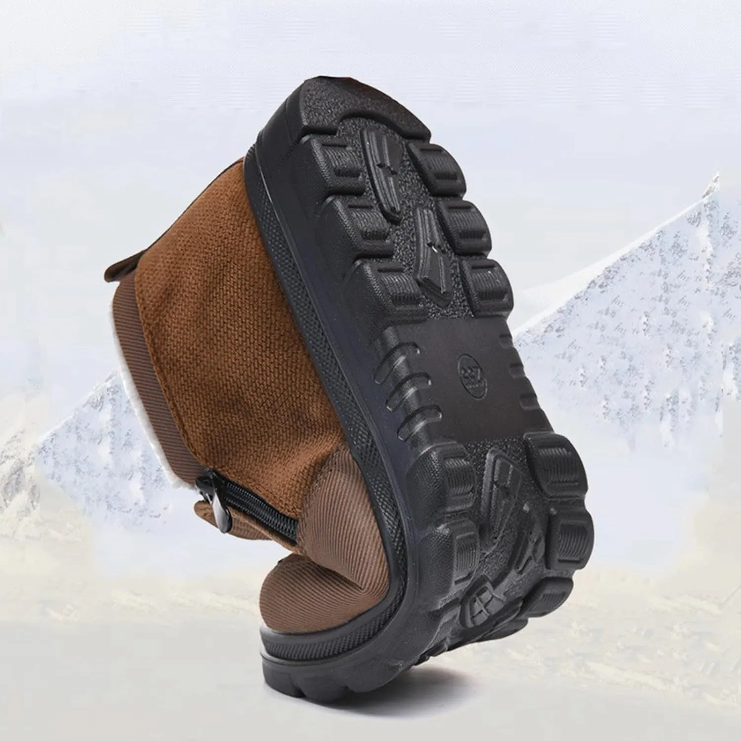 Snow Boots for Men Velvet Plus Thick Bottom Side Zipper Casual Soft Bottom Light Bottom Warm Cold Snow Boots
