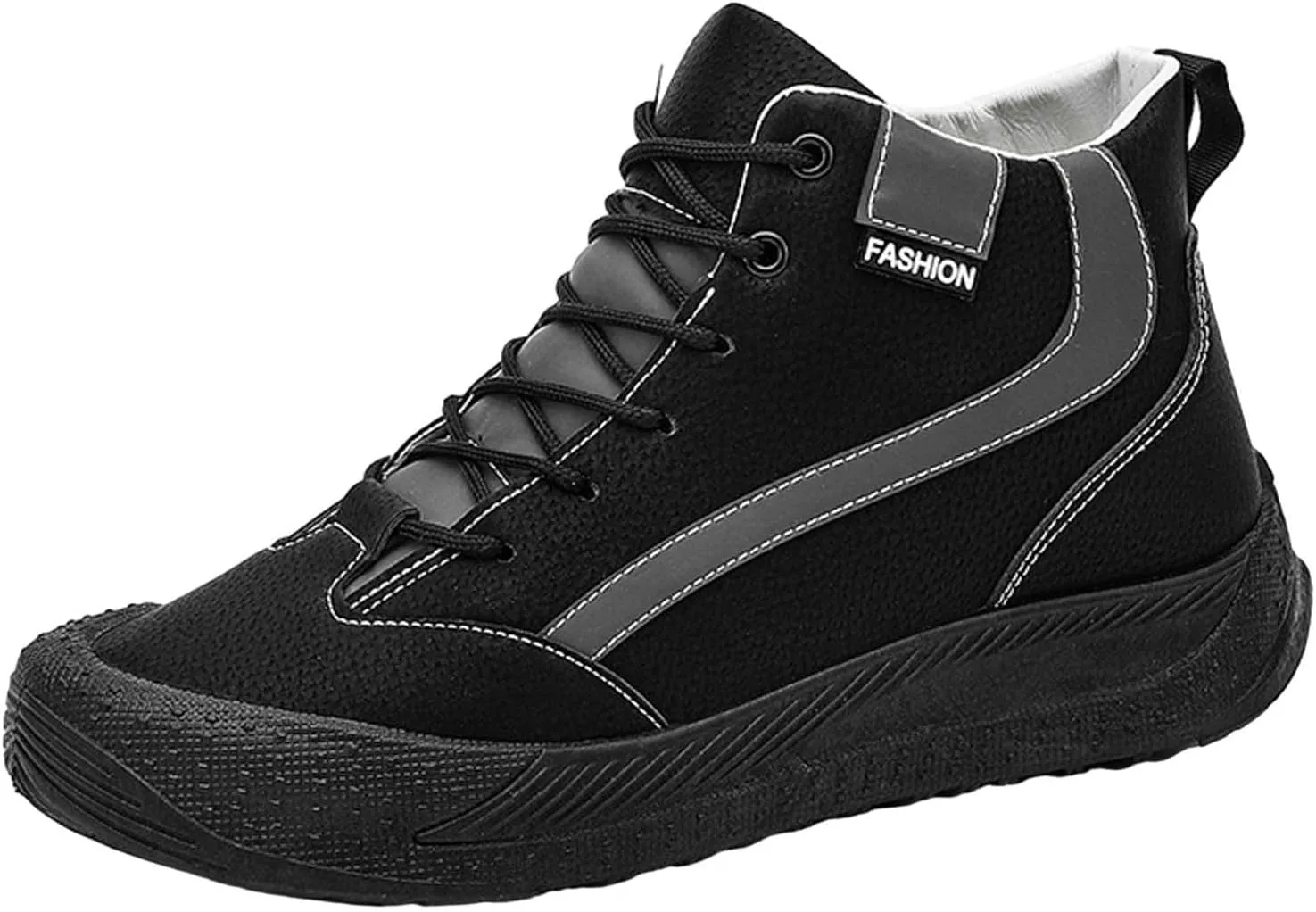 Snow Boots for Men Waterproof Winter Boots Fully Fur Lined Booties Slip on Outdoor Ankle Boots Lace Up Lightweight Walking Hiking Boots