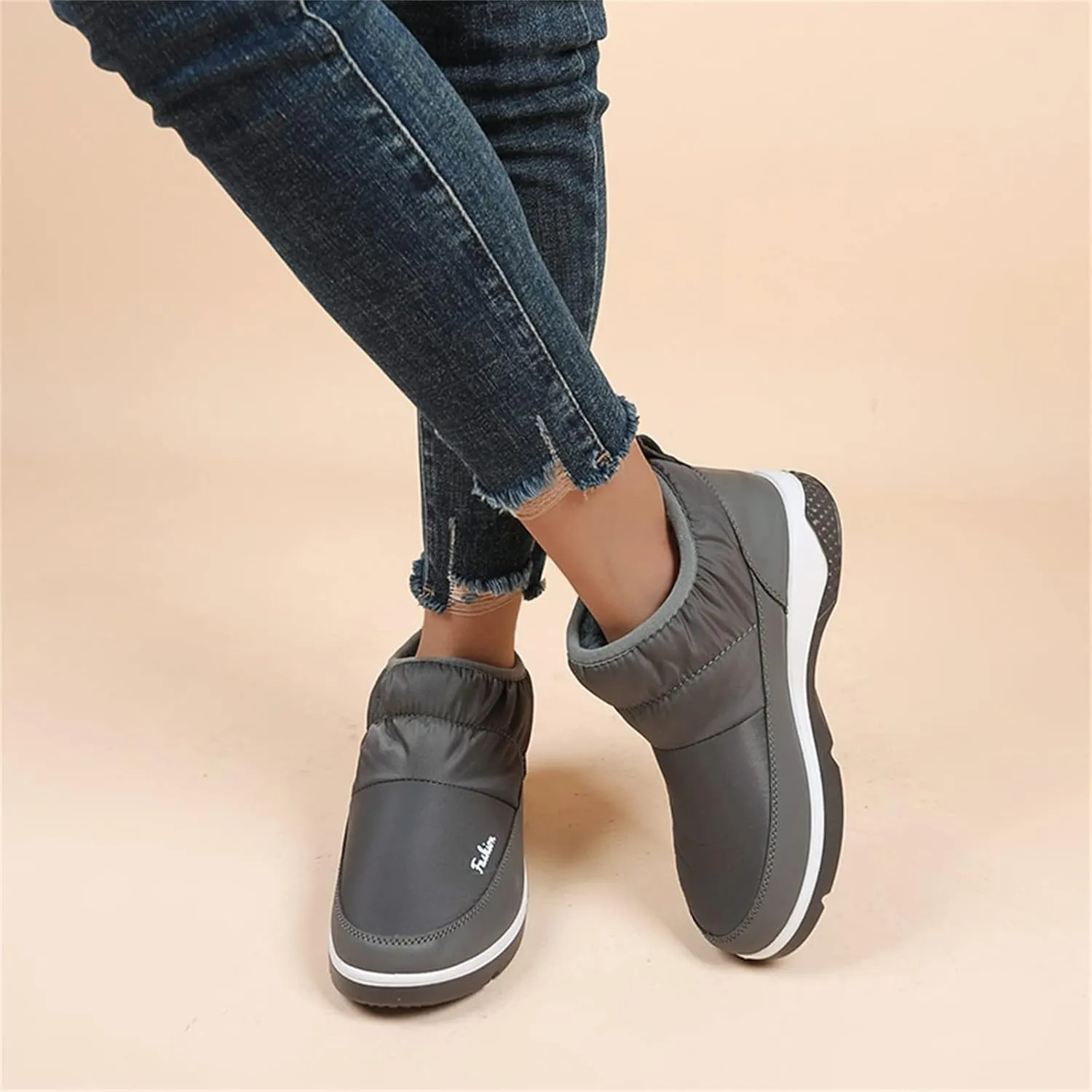 Snow Boots for Women Cute Women's Waterproof Boots Work Cute Knee High Winter Boots for Women Waterproof Women's Winter Ankle Booties Womens Winter Hiking Boots Waterproof