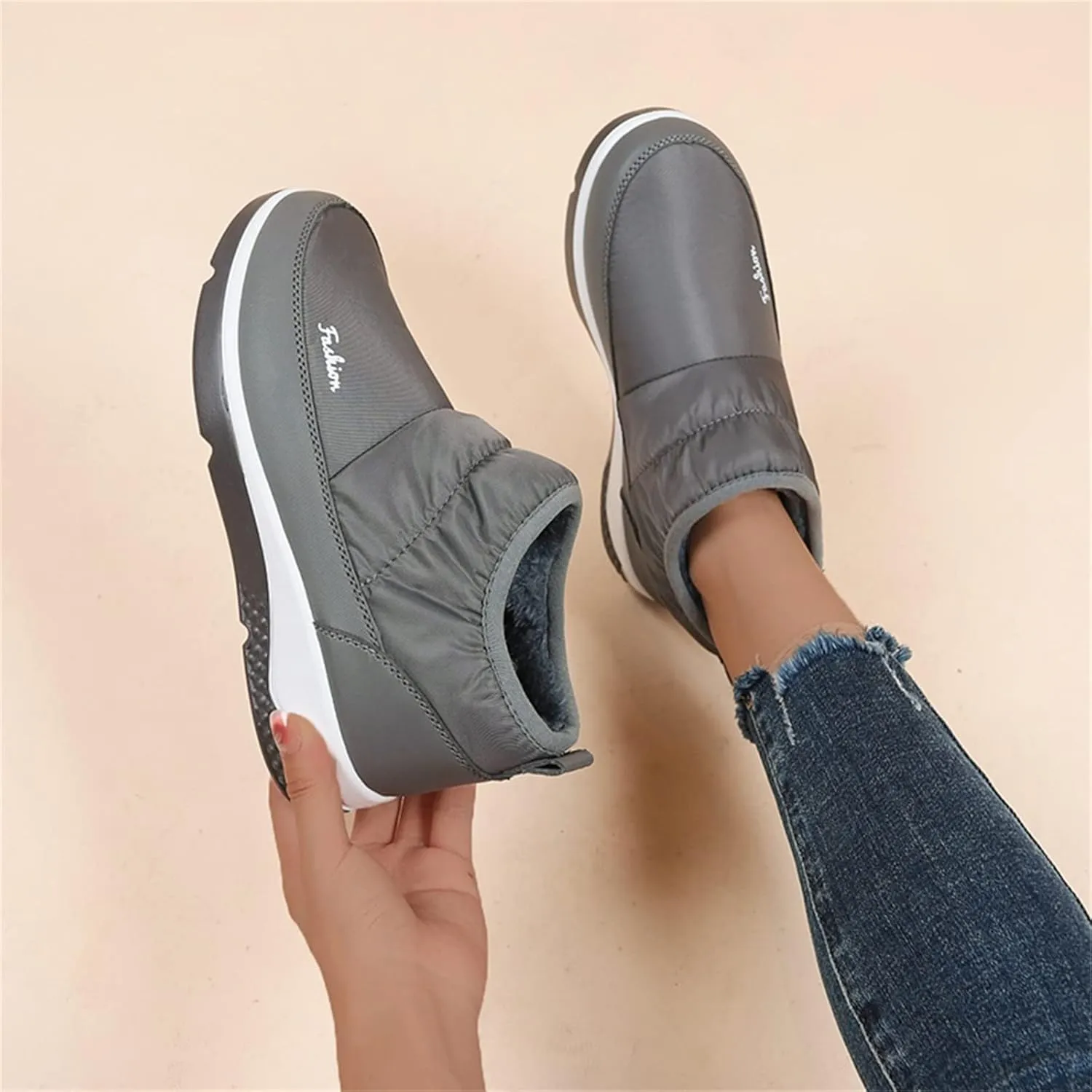 Snow Boots for Women Cute Women's Waterproof Boots Work Cute Knee High Winter Boots for Women Waterproof Women's Winter Ankle Booties Womens Winter Hiking Boots Waterproof
