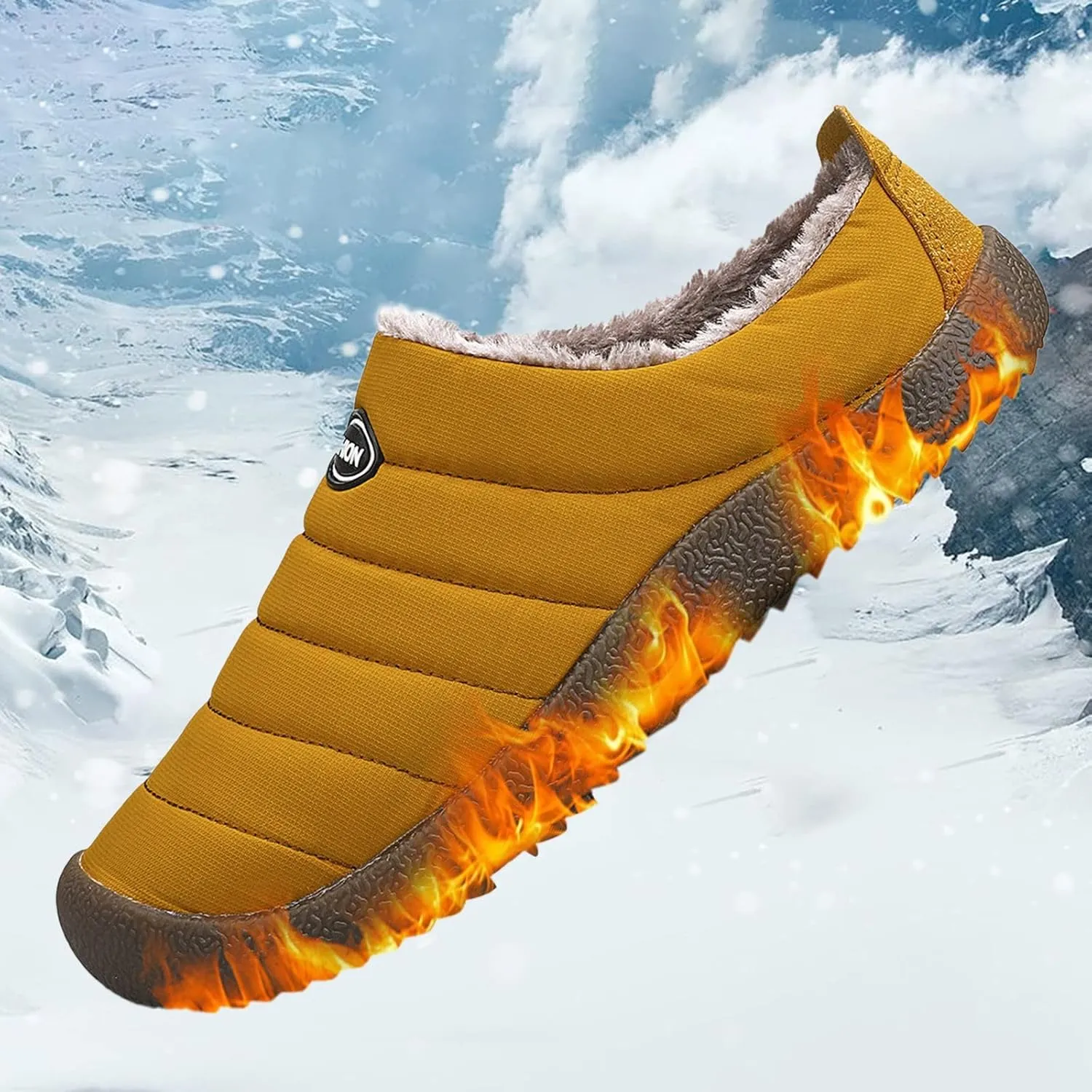 Snow Boots Men Warm Faux Furry Lined Footwear Waterproof Outdoor Casual Winter Boots Non-Slip Cold Weather Shoes Climbing Shoes Hiking Boots