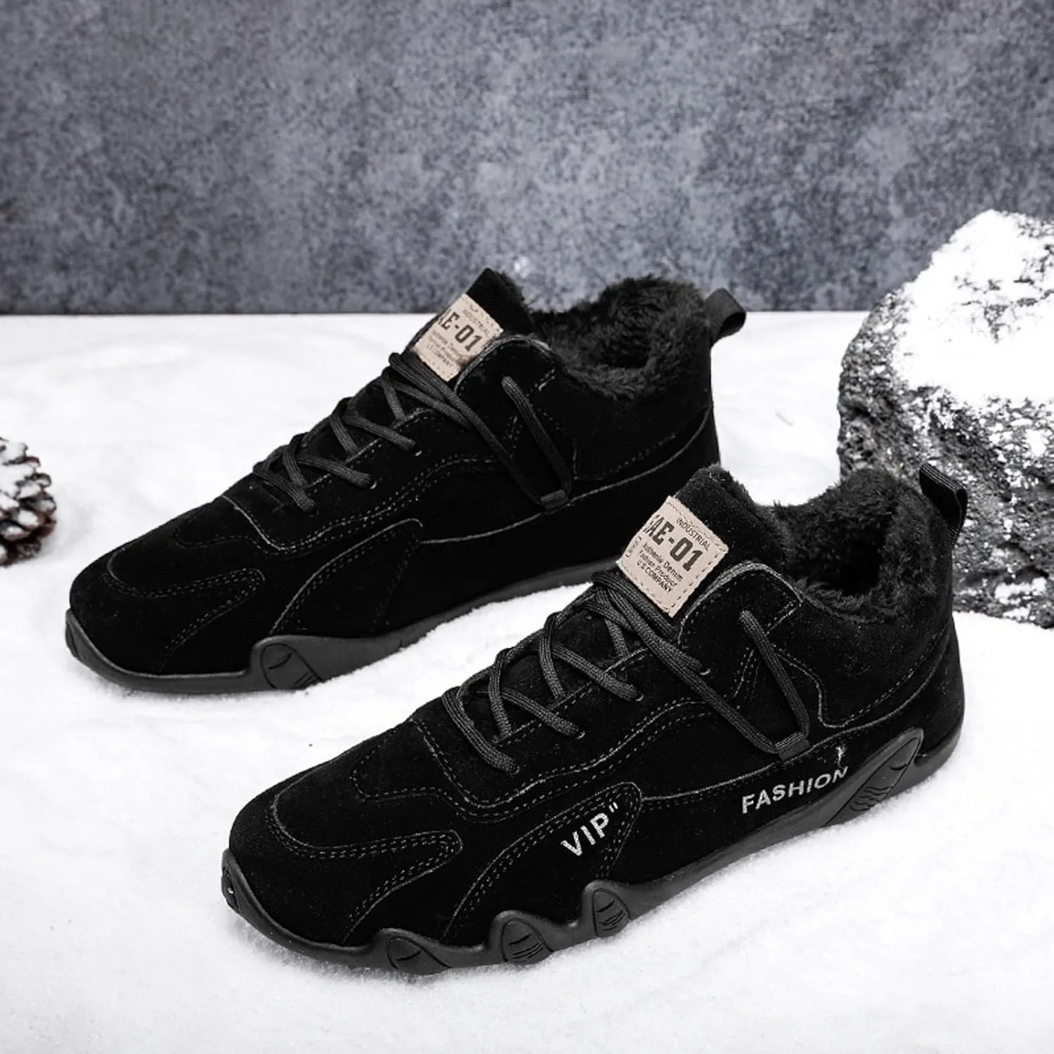 Snow Boots Women Casual Winter Hiking Boots Outdoor Snow Ankle Boots for Women Water-proof Lightweight Lace up Fleece Lined Walking Shoes Anti-Slip Fashion Sneakers Camping Work Boots