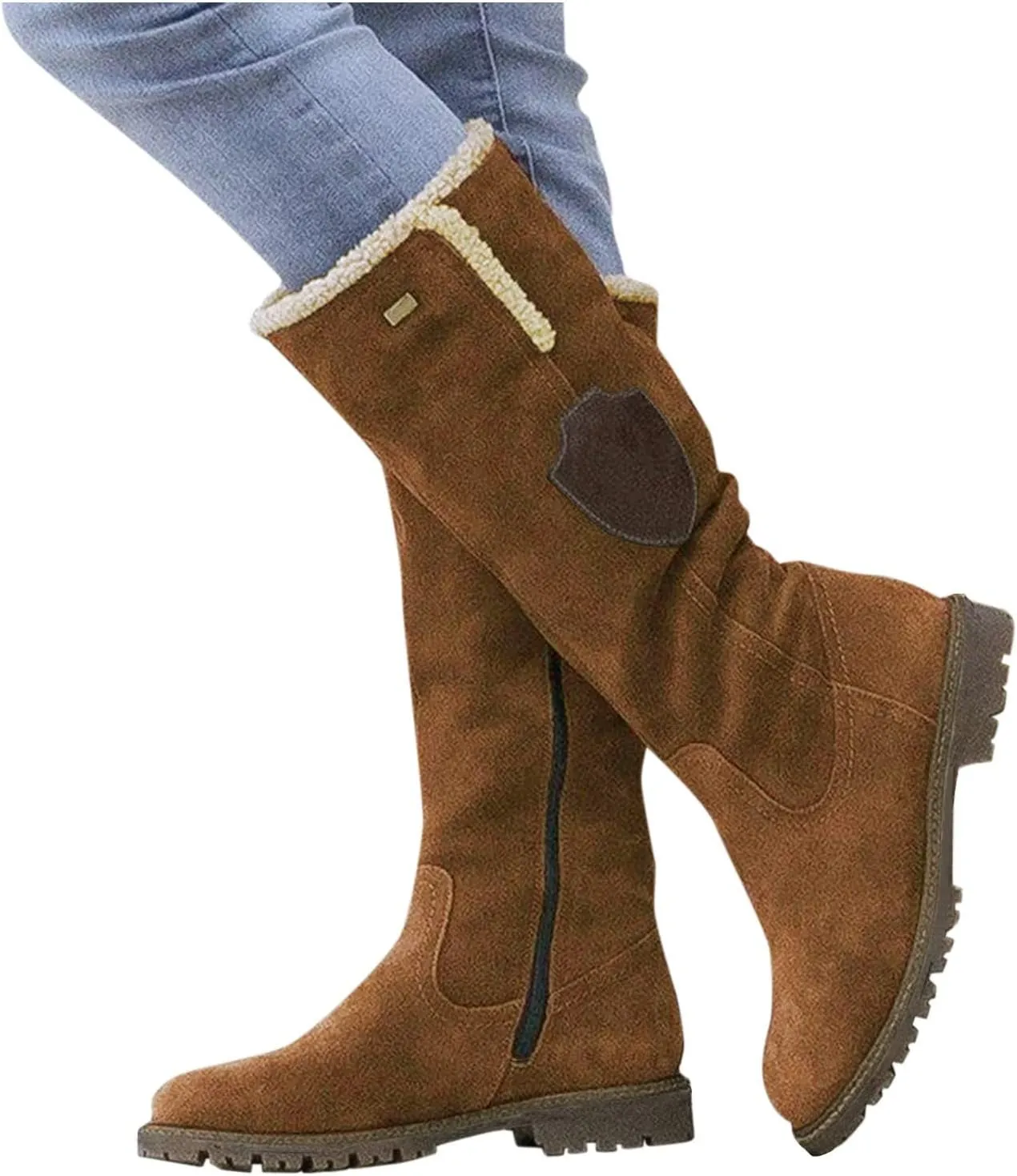 Snow Boots Women Shoes For Women Snow Long Knee Hign Boots Women's Boots Womens Suede Leather Snow Boots