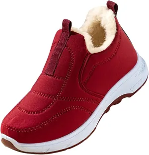 Snow Shoes For Men Fu Lined Ankle Booties Non-Slip Insulated Slip On Shoes Hiking Boots Women aterproof