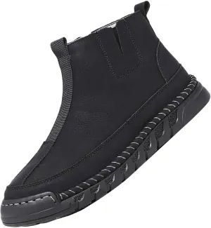 Snow Shoes For Men Leather Slip On Ankle Booties Non-Slip Casual Shoes Hiking Boots Women aterproof