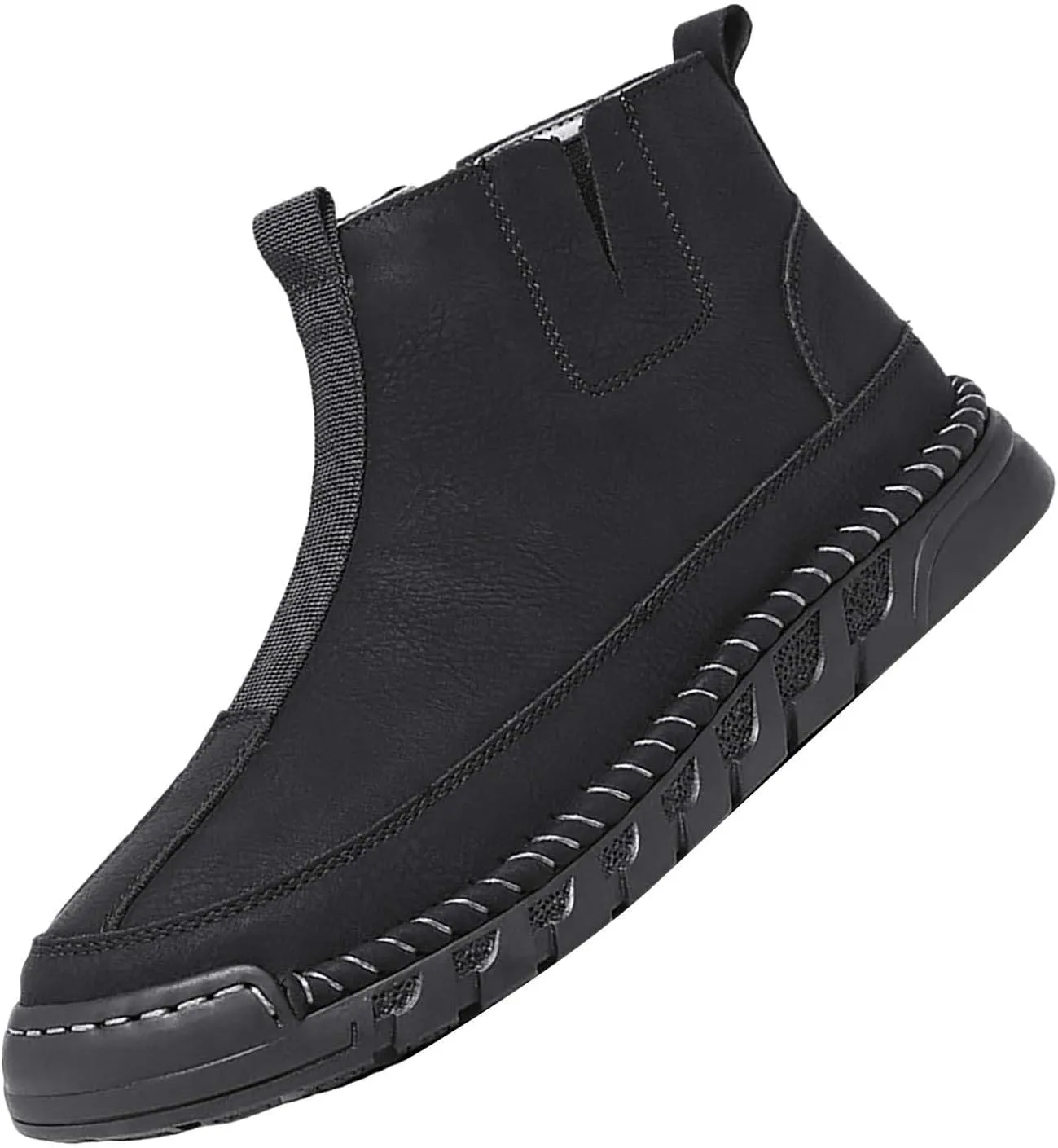 Snow Shoes For Men Leather Slip On Ankle Booties Non-Slip Casual Shoes Hiking Boots Women aterproof