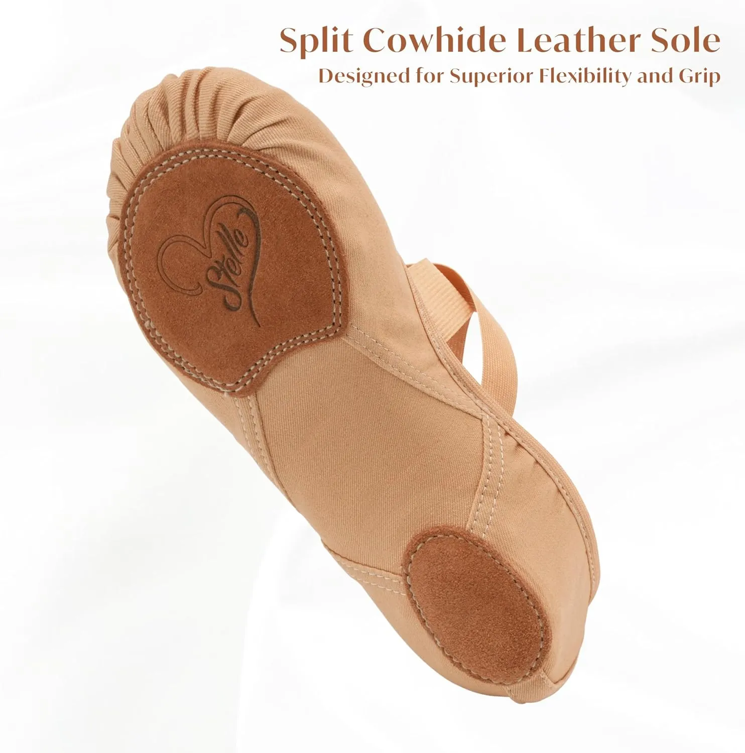 Stelle Ballet Shoes for Women Highly Stretch Canvas Dance Slipper Ballet Mesh Flats Non-Slip Yoga