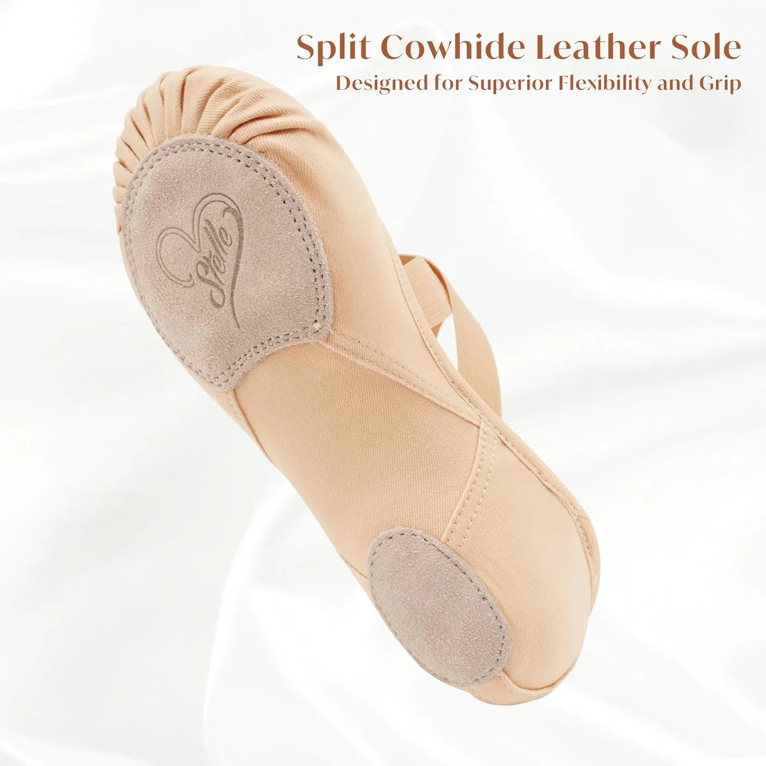 Stelle Ballet Shoes for Women Highly Stretch Canvas Dance Slipper Ballet Mesh Flats Non-Slip Yoga
