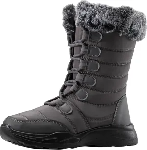 Tall Black Snow Boots for Women Women's Waterproof Boots Womens Ankle Snow Boots Wide Width Outdoor Boots Women Waterproof Tall Wedge Heel Winter Boots for Women