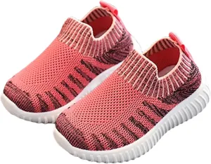 Toddler Barefoot Shoes Mesh Slip on Walking Shoes Non Slip Soft Sole Running Sneakers Kids Casual Comfortable Tennis Sneakers