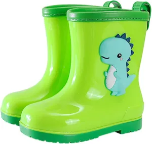 Toddler Dinosaur Rain Boots Little Boys Girls Water Boots Kids' Rainboots Rubber Waterproof Non Slip Rain Boots