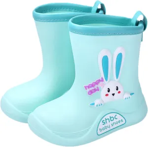Toddler Dinosaur Rain Boots Waterproof Rubber Kids Rain Boots for Girls Boys Outdoor Non Slip Soft Garden Boots