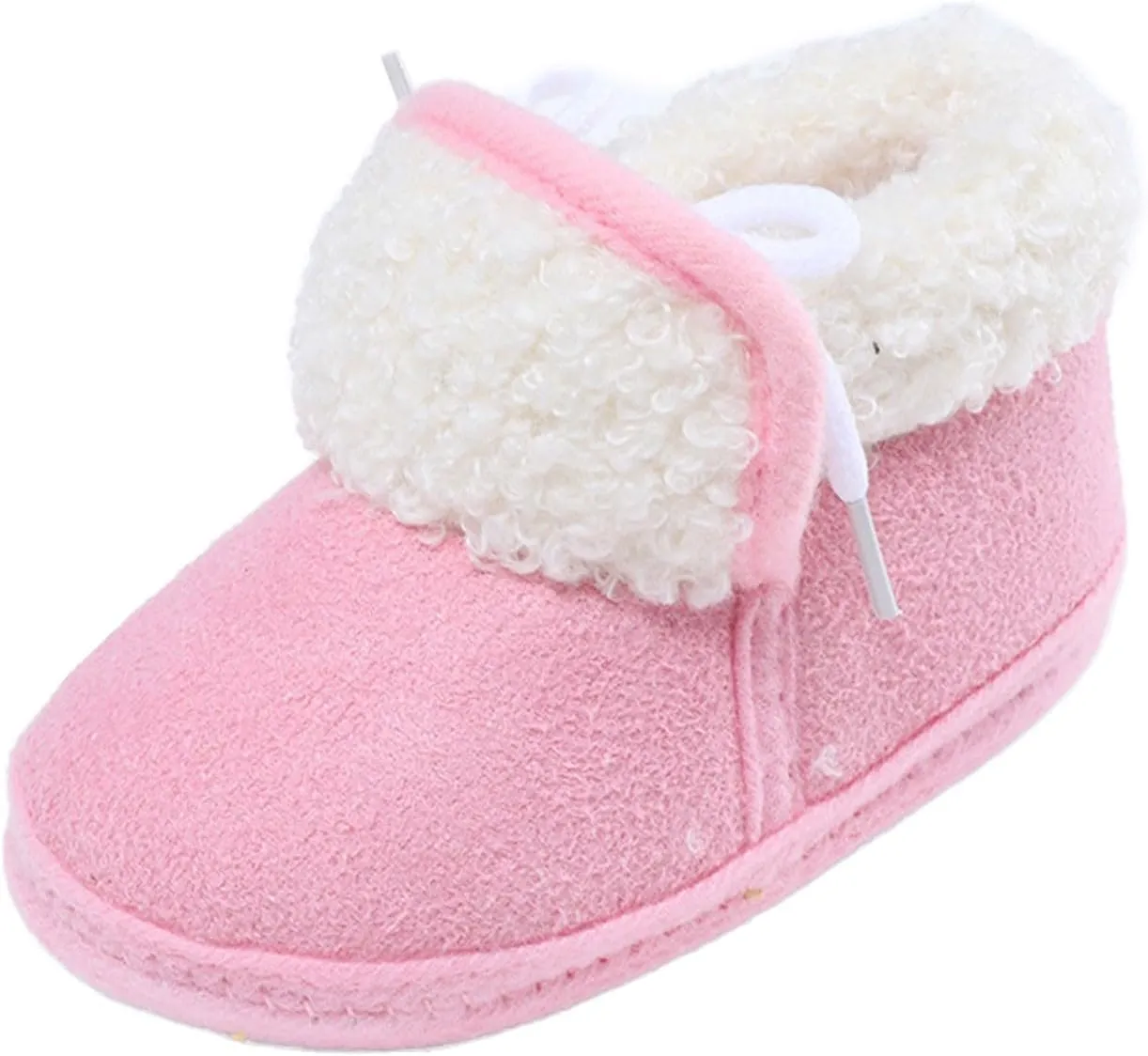 Toddler Fuzzy Soft Booties Winter Outdoor Snow Shoes Baby Boys Girls Cotton Warm Boots Non Slip Comfy Ankle Sneaker