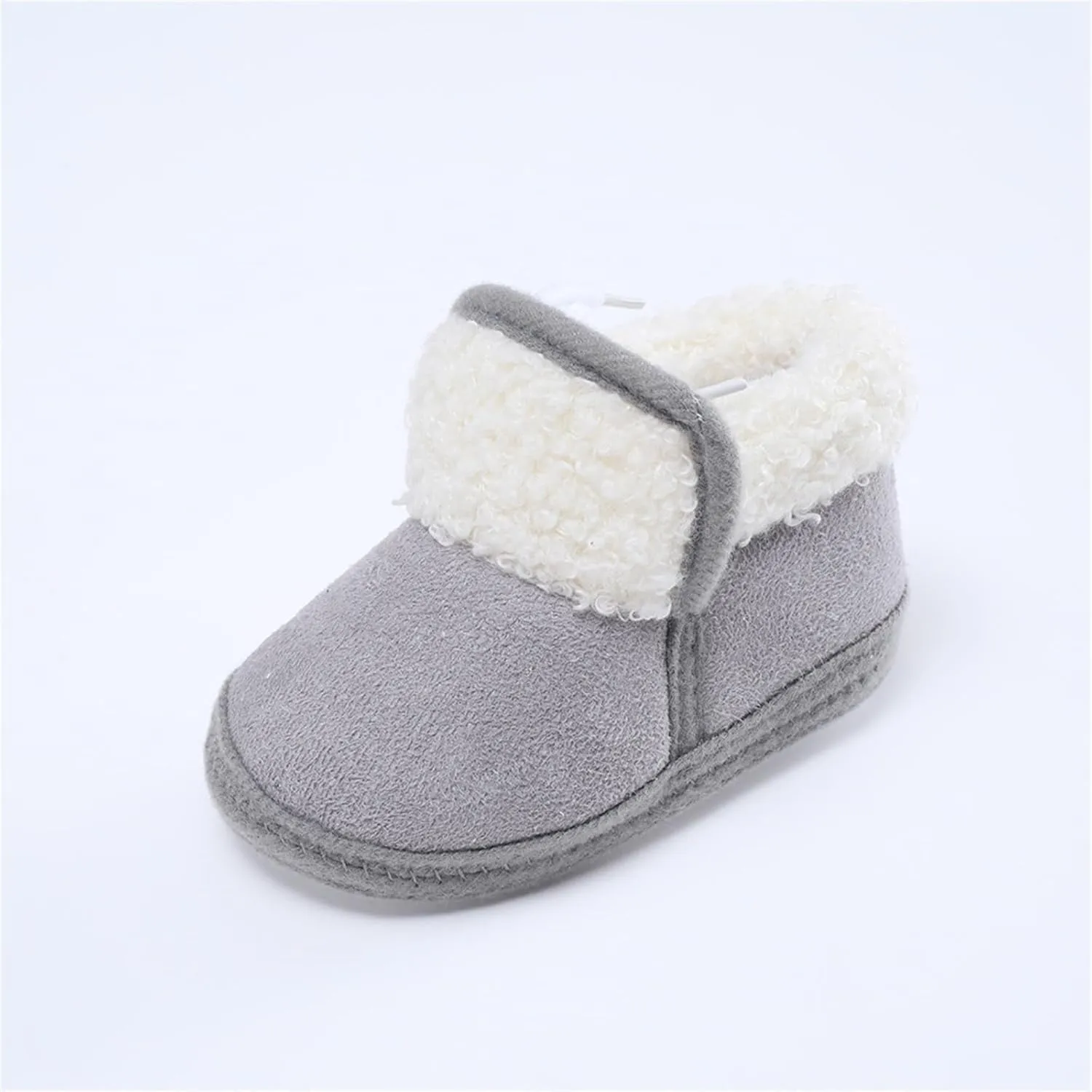 Toddler Fuzzy Soft Booties Winter Outdoor Snow Shoes Baby Boys Girls Cotton Warm Boots Non Slip Comfy Ankle Sneaker