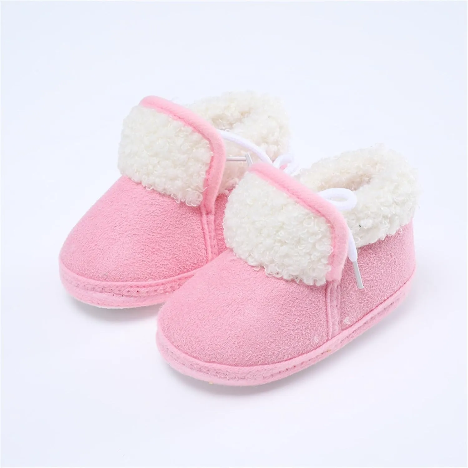 Toddler Fuzzy Soft Booties Winter Outdoor Snow Shoes Baby Boys Girls Cotton Warm Boots Non Slip Comfy Ankle Sneaker