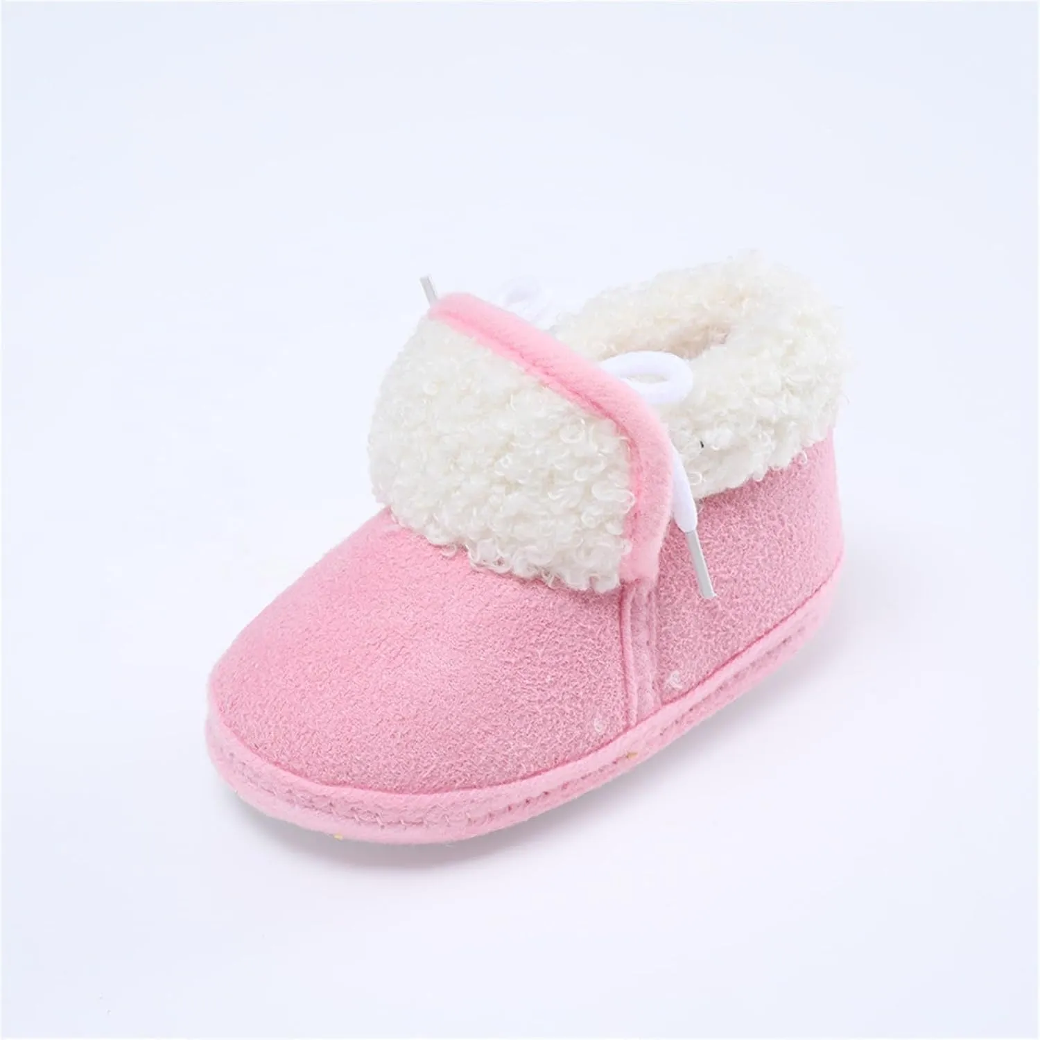 Toddler Fuzzy Soft Booties Winter Outdoor Snow Shoes Baby Boys Girls Cotton Warm Boots Non Slip Comfy Ankle Sneaker