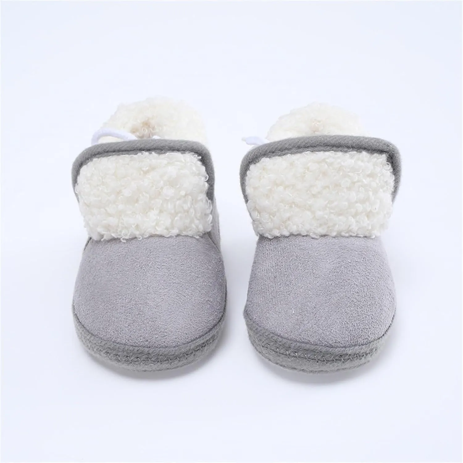 Toddler Fuzzy Soft Booties Winter Outdoor Snow Shoes Baby Boys Girls Cotton Warm Boots Non Slip Comfy Ankle Sneaker