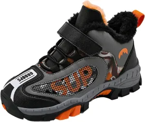 Toddler Hiking Boots Boys Girls Winter Snow Sneaker Non Slip Warm Sports Shoes for Outdoor Walking Climbing Running