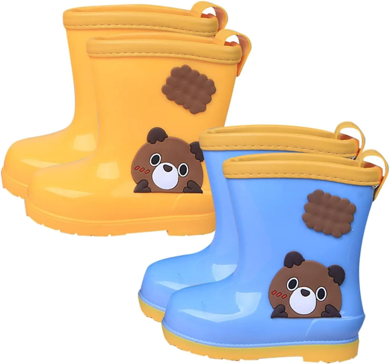Toddler Rain Boots Baby Short Rain boots for Kids Boys & Girls, Non-Slip Rubber Sole Lightweight Waterproof