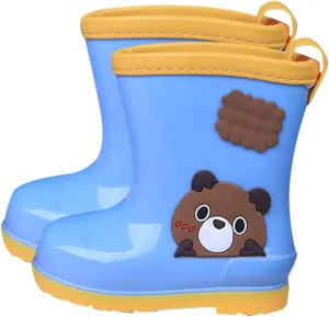 Toddler Rain Boots Baby Short Rain boots for Kids Boys & Girls, Non-Slip Rubber Sole Lightweight Waterproof