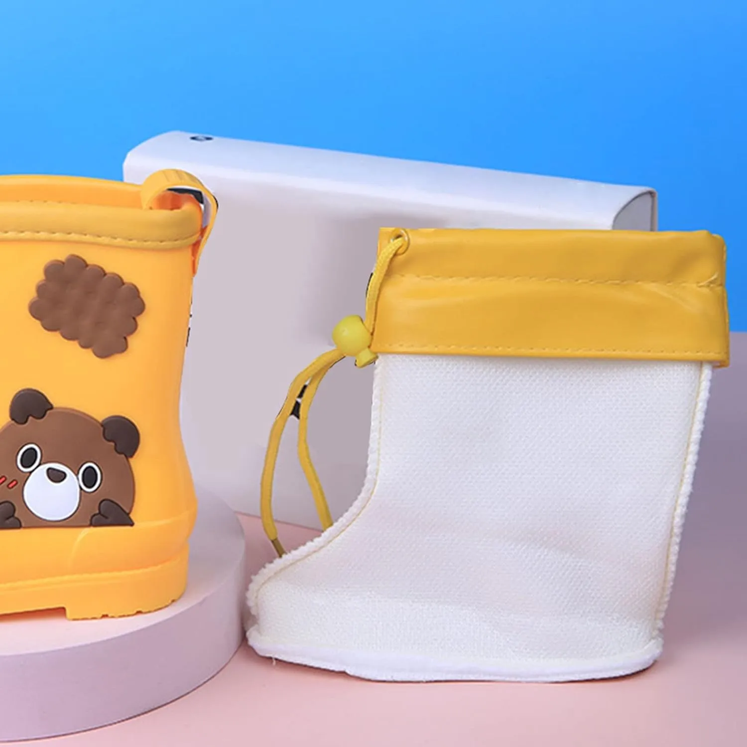 Toddler Rain Boots Baby Short Rain boots for Kids Boys & Girls, Non-Slip Rubber Sole Lightweight Waterproof