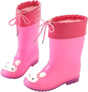 Toddler Rain Boots for Boys Girls Rubber Boots Waterproof Lightweight Unisex Child Rainboots Bear Cartoon Shoes