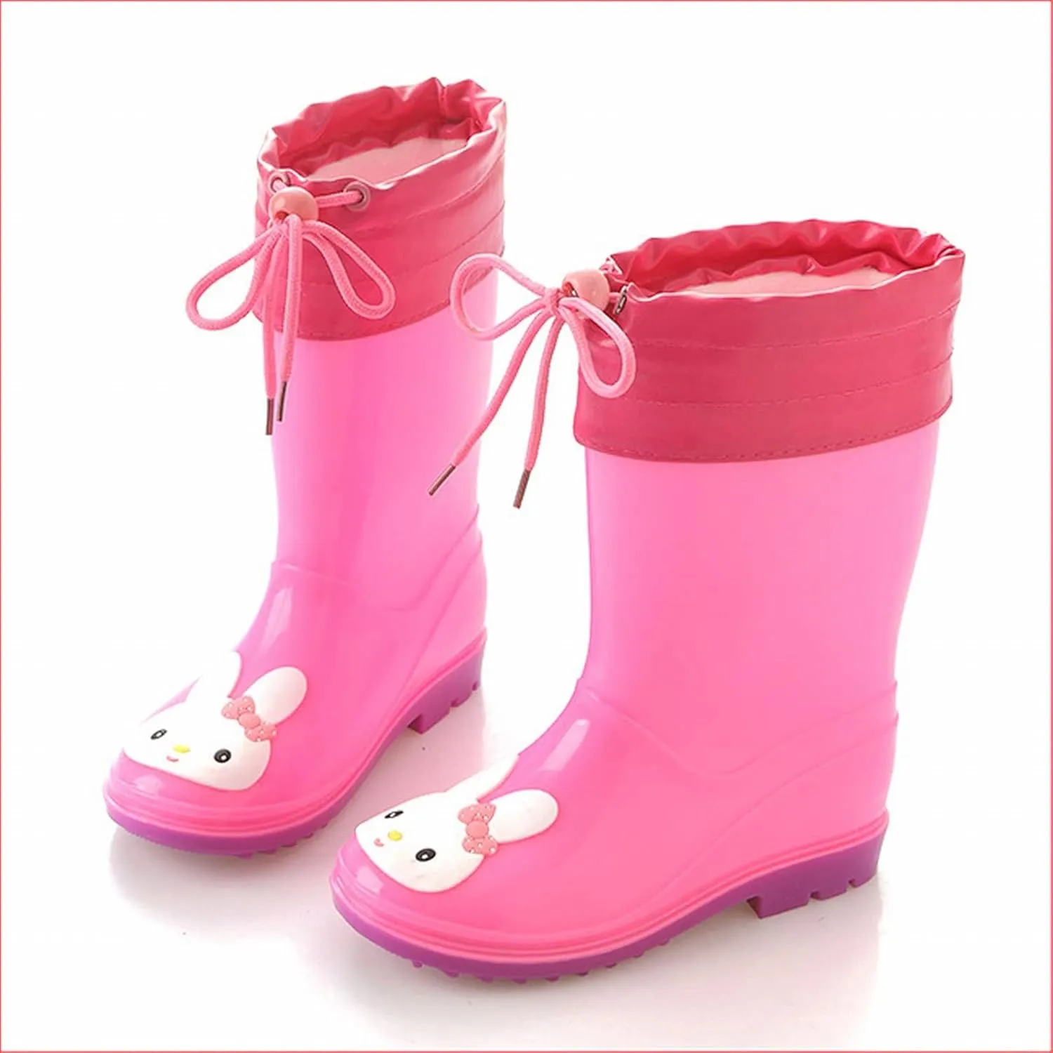 Toddler Rain Boots for Boys Girls Rubber Boots Waterproof Lightweight Unisex Child Rainboots Bear Cartoon Shoes
