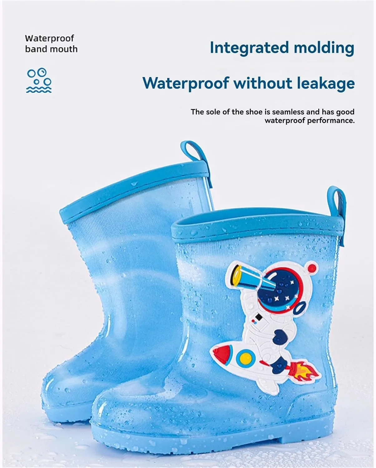 Toddler Rain Boots Kids Rain Boots Waterproo?? Rubber Boots For Girls Boys With Fun Patterns Big Boys Rain Boots Spac??