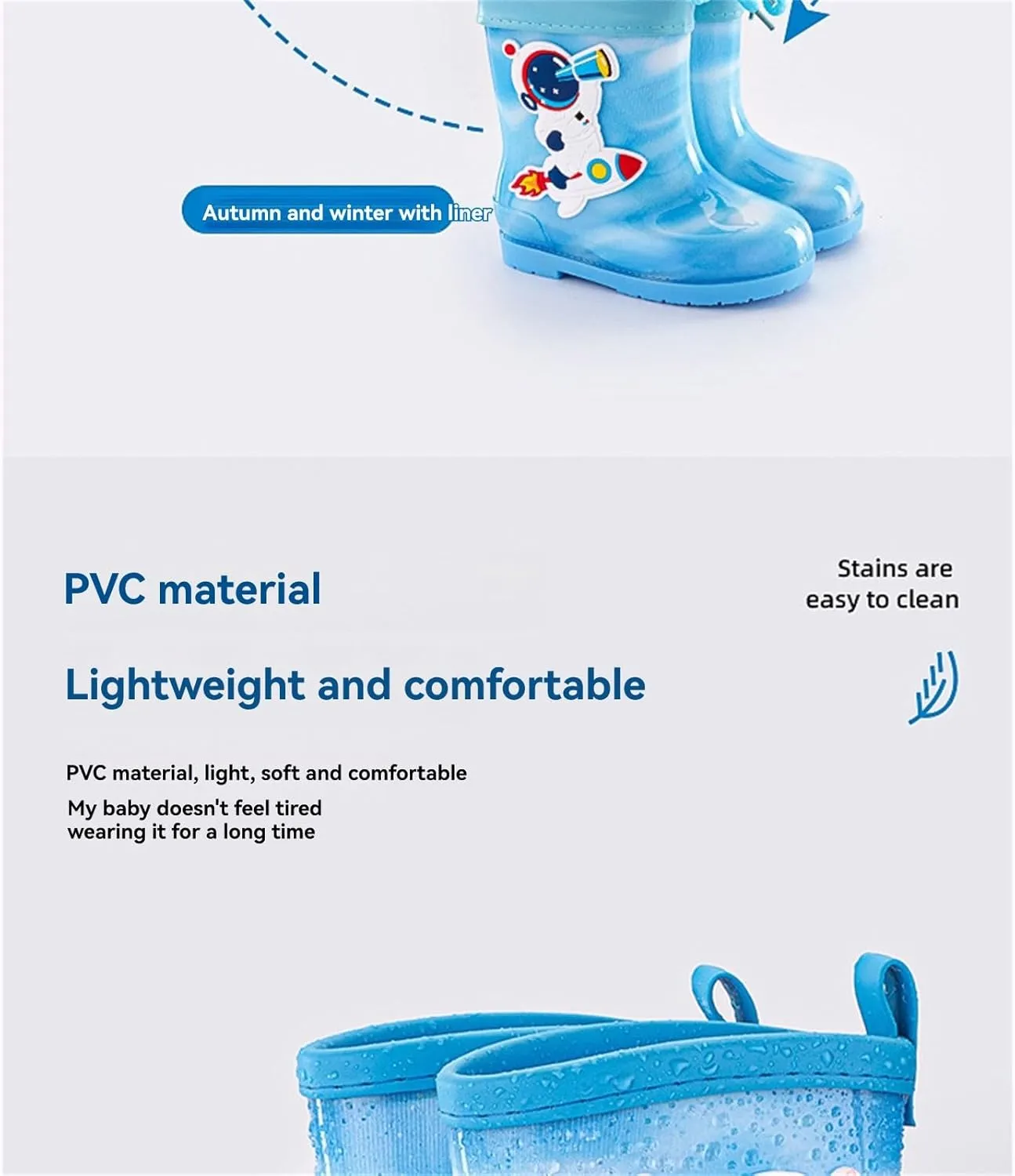 Toddler Rain Boots Kids Rain Boots Waterproo?? Rubber Boots For Girls Boys With Fun Patterns Big Boys Rain Boots Spac??
