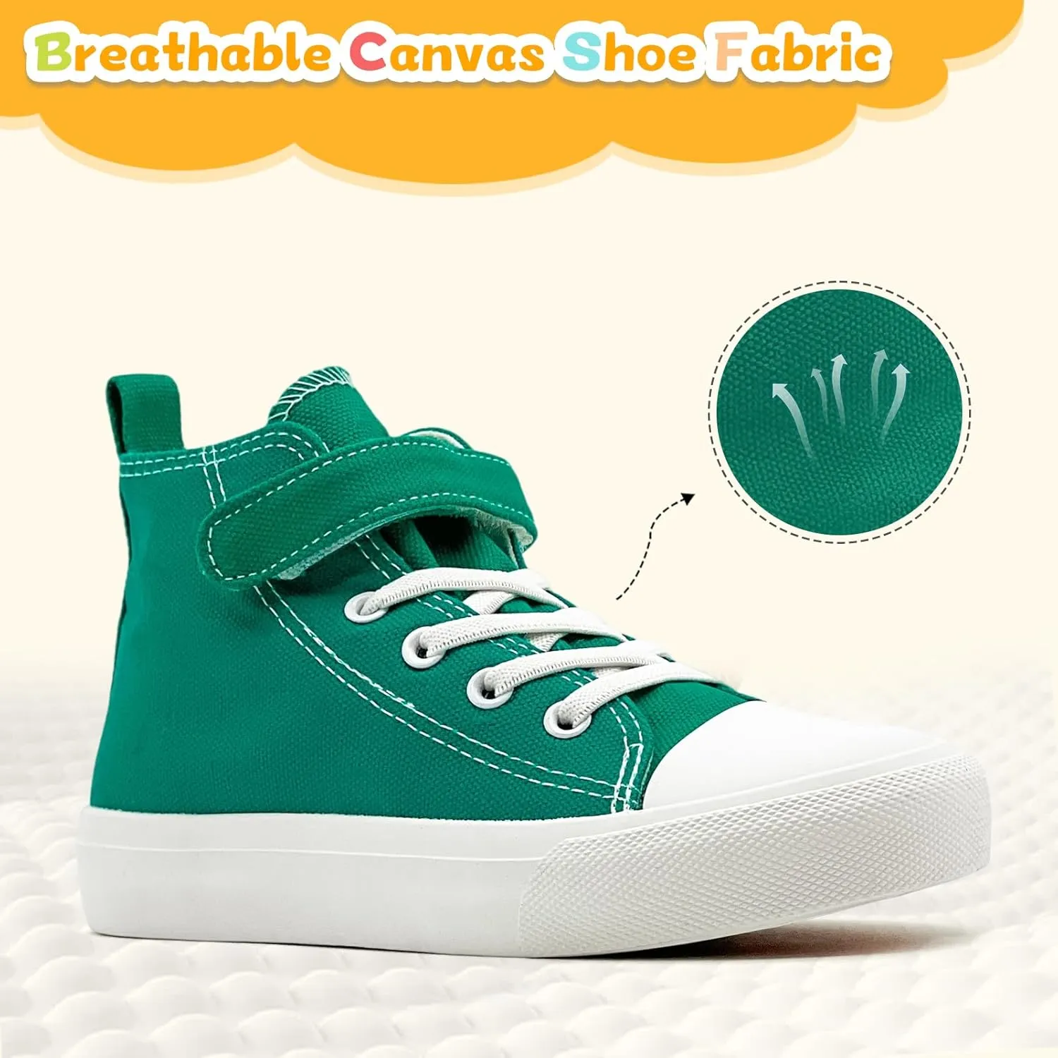 Toddler Shoes for Boys Girls, Kids Canvas Sneakers Classic Adjustable Strap Lace Up Comfortable Lightweight Running Walking Casual Shoes