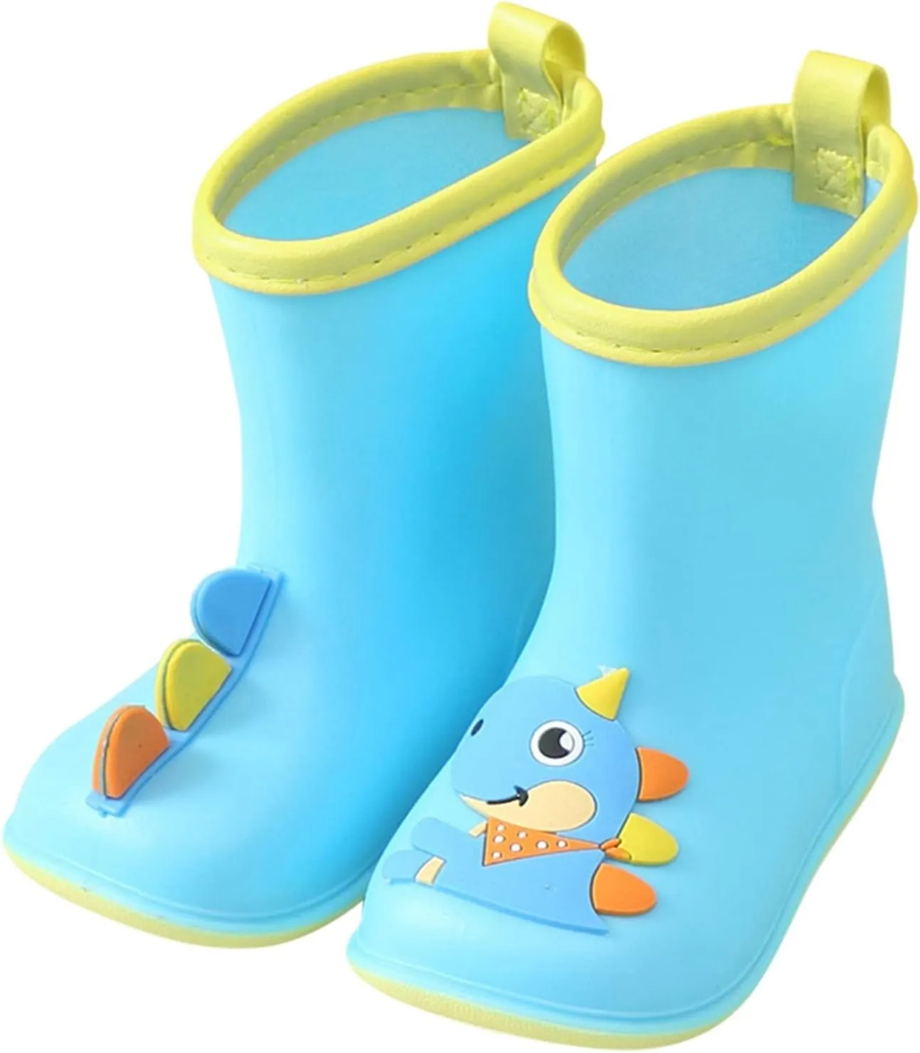 Toddler Slip On Rain Boots Kids Boys Girls Cute Cartoon Easy-on Lightweight Waterproof Easy On Garden Boots