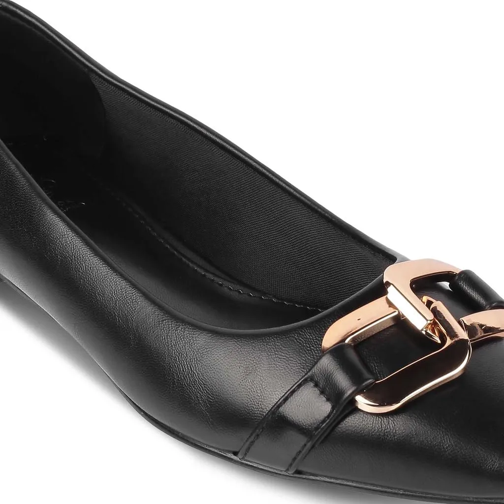 tresmode CHAMPS Women's Ballerina Shoes Pump Footwear Black, 5 UK / 38 EU - Ladies Ballet Flats Stylish Formal Casual Comfortable Wear