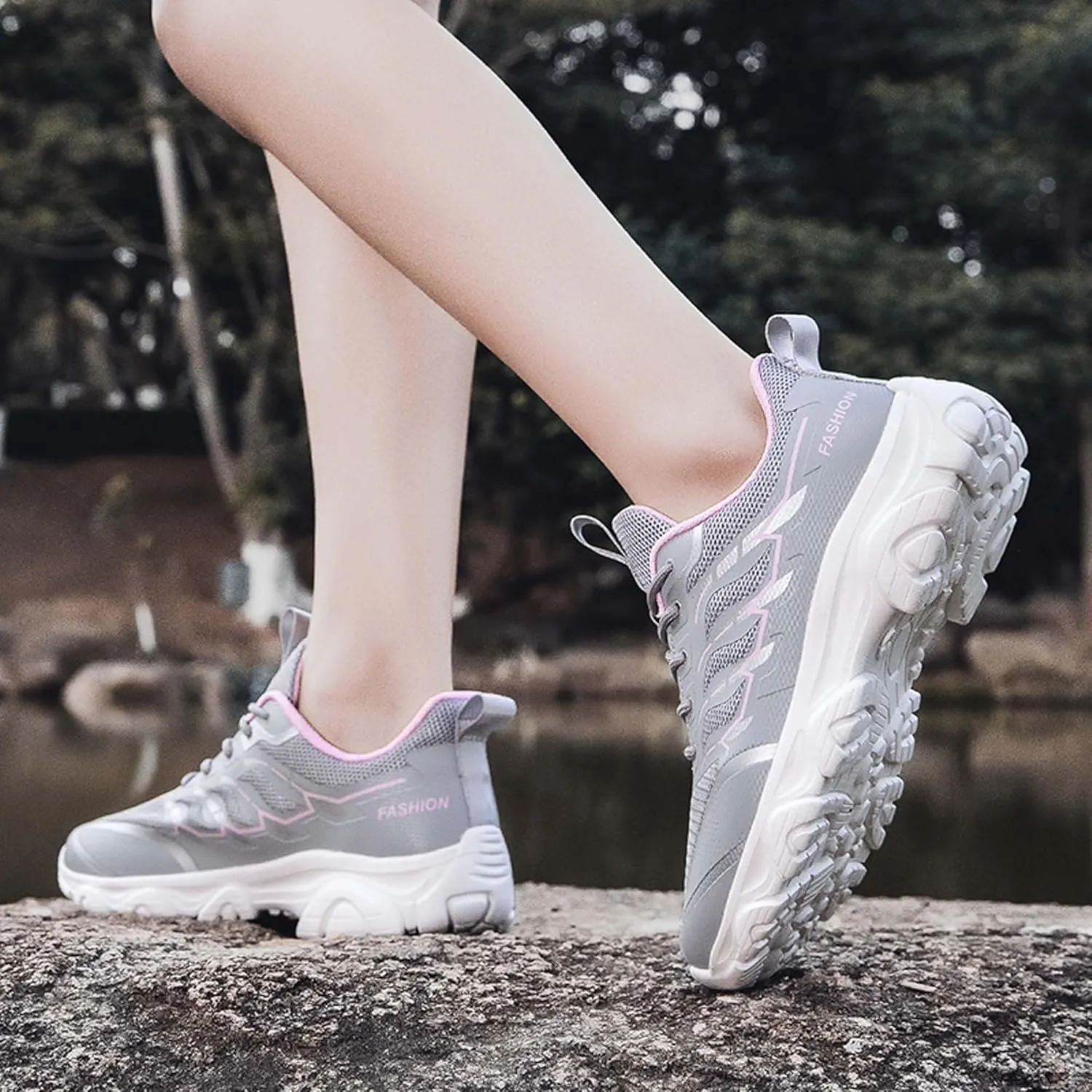 Unisex Mid Top Mountaineering Shoes Men's Shoes Women's Shoes Damping Stable Hiking Shoes Non Slip Wear-Resistant Climbing Shoes