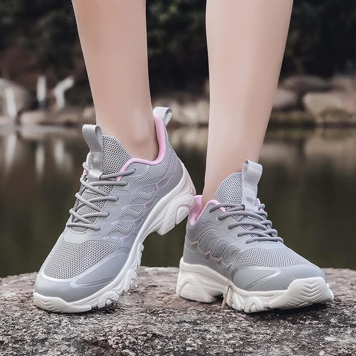 Unisex Mid Top Mountaineering Shoes Men's Shoes Women's Shoes Damping Stable Hiking Shoes Non Slip Wear-Resistant Climbing Shoes