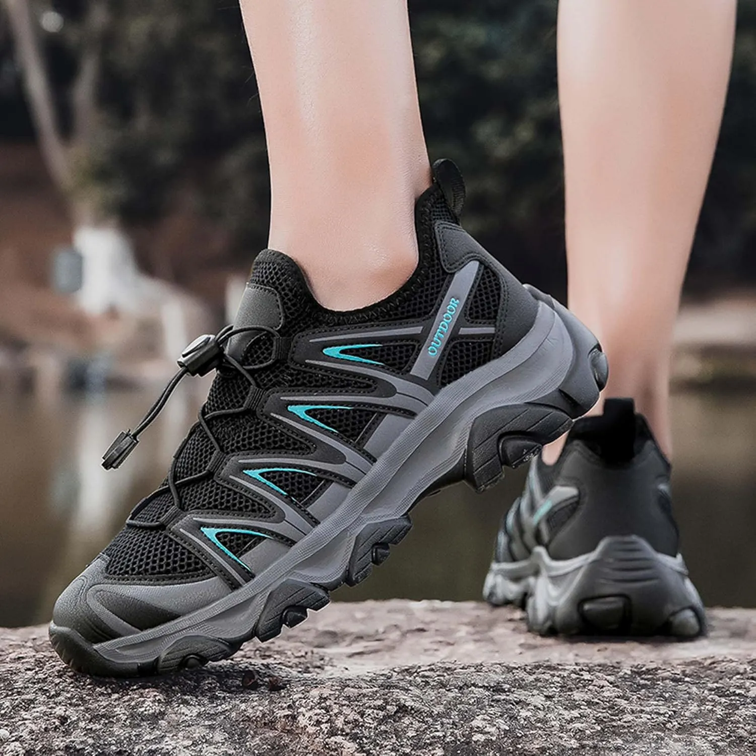 Unisex Mid Top Mountaineering Shoes Men's Shoes Women's Shoes Soft High Elastic Climbing Shoes Comfortable Durable Hiking Shoes