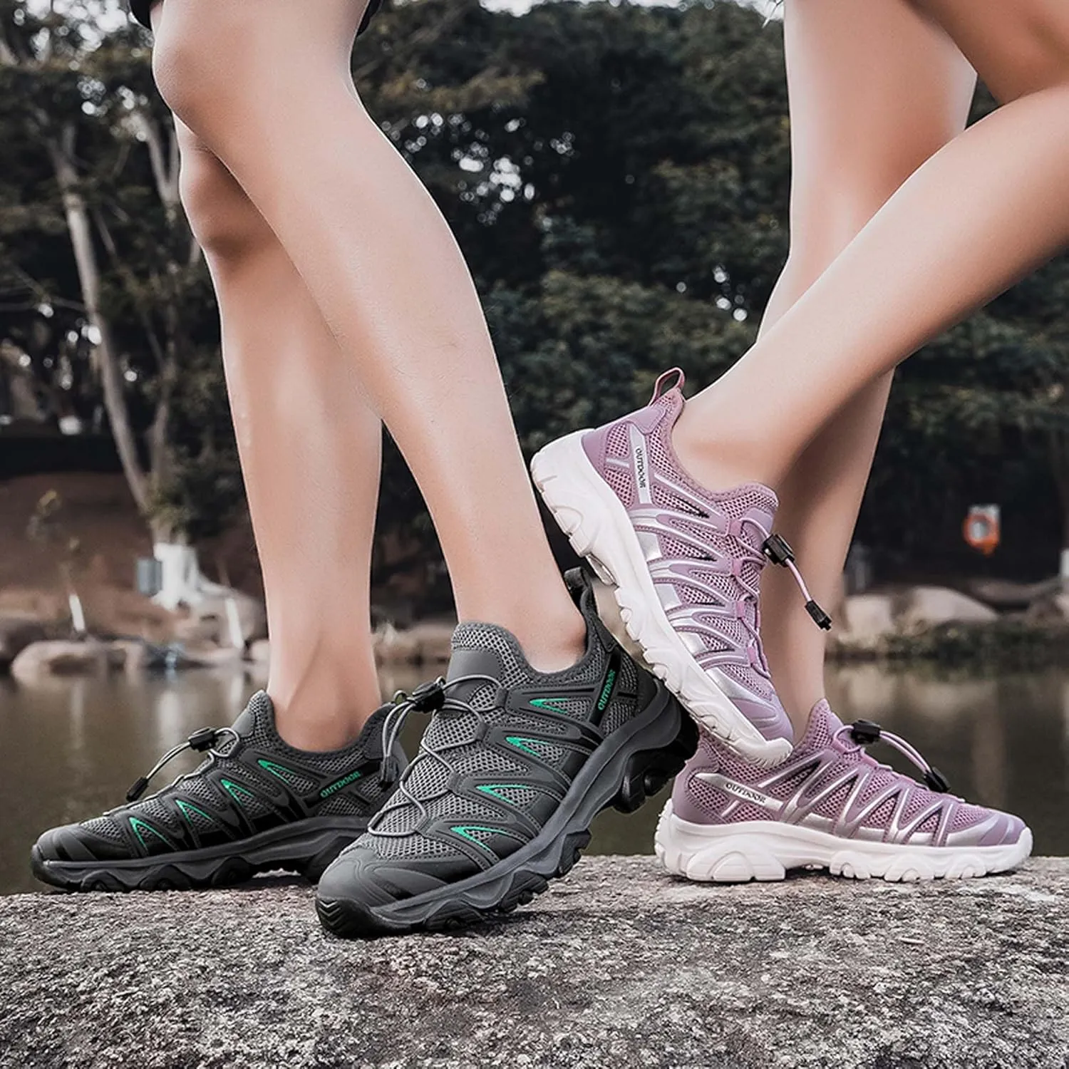 Unisex Mid Top Mountaineering Shoes Men's Shoes Women's Shoes Soft High Elastic Climbing Shoes Comfortable Durable Hiking Shoes