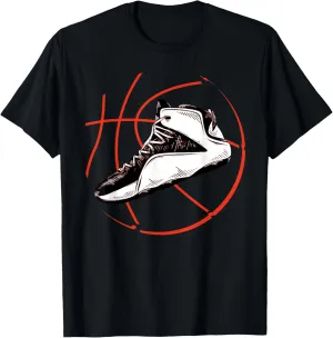 Vintage Basketball Shoes Abstract Ball Game Day T-Shirt