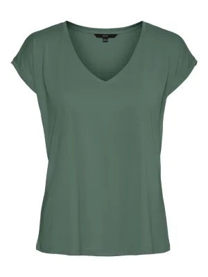 Vmfilli Ss V-neck Tee Ga Noos - Olijf